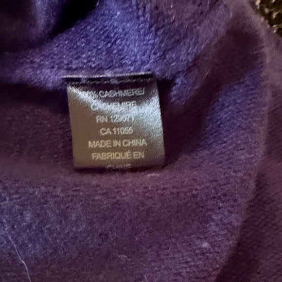 NWT 360 Cashmere Deep Purple Asymmetrical Sweater - Picture 7 of 7